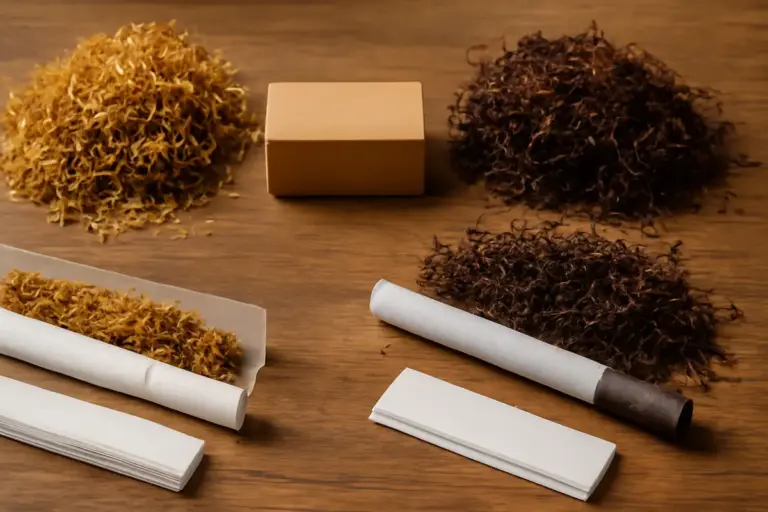 Tabacco per rollare: differenze tra biondo e scuro che cambiano l’esperienza di fumata